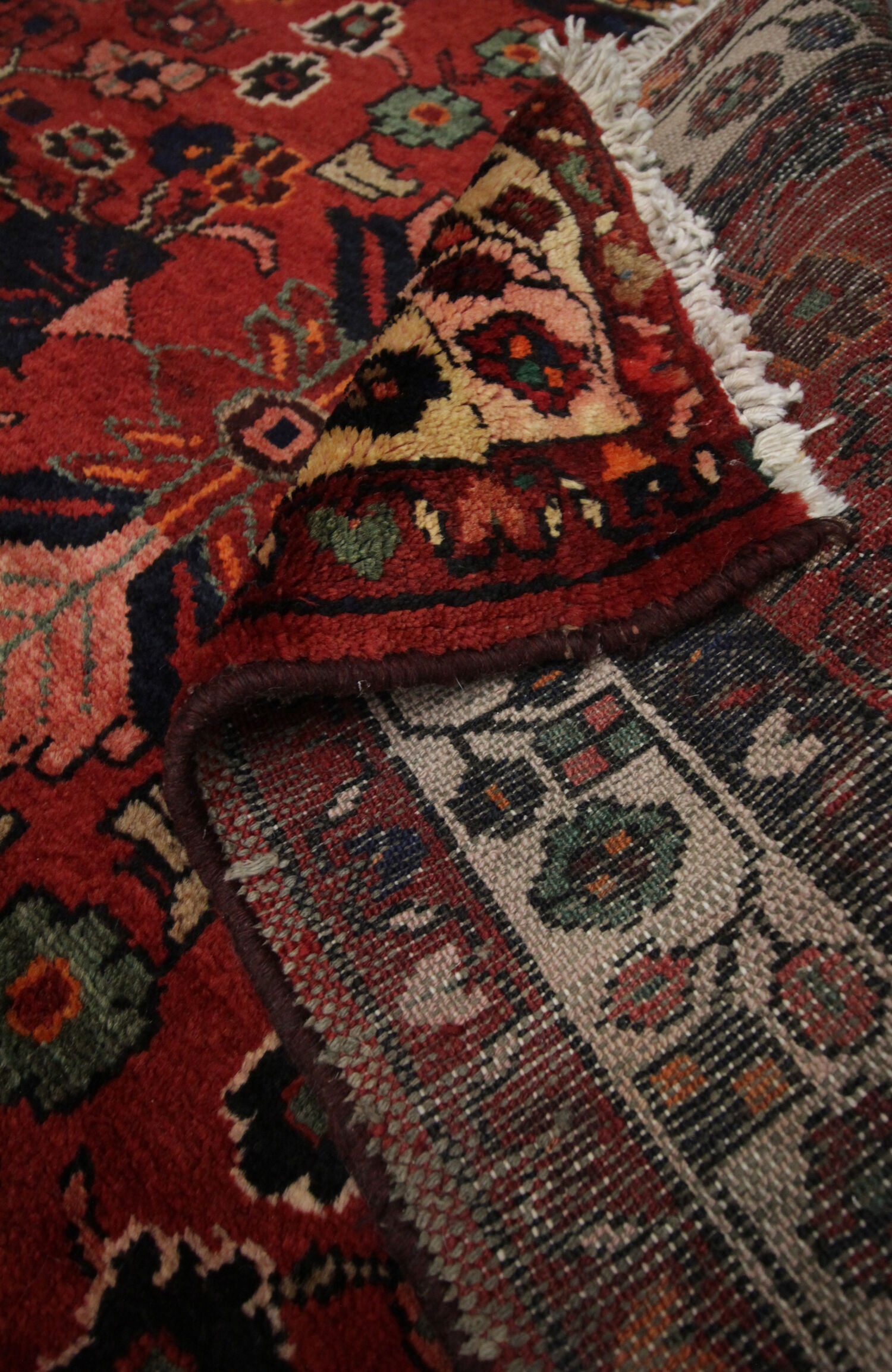 Tapis traditionnel persan vintage Long tapis en laine tissée à la main 110x350cm