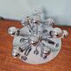 Sputnik ceiling light in chrome metal, Space Age style, 70s