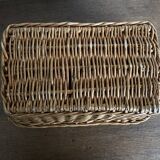 Panier de rangement ancien en rotin des vanniers XS