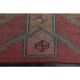 1970s Vintage Turkish Handmade Wool & Cotton Pink Runner Rug 76x344