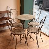 Garden furniture in wrought iron – 19th century, around 1880