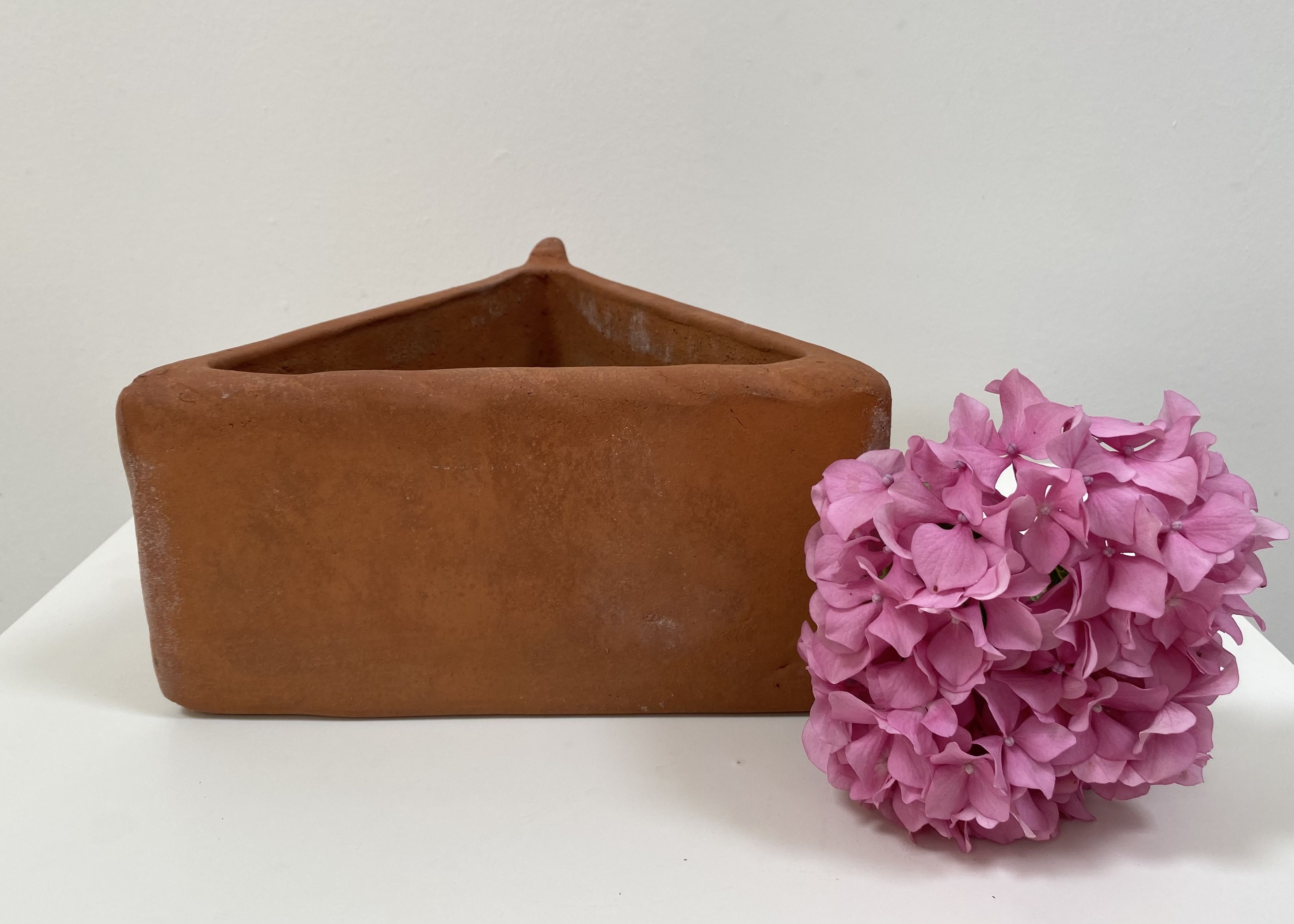 Set of 5 triangular pots for terracotta aromatics