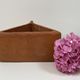 Set of 5 triangular pots for terracotta aromatics