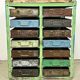Vintage industrial iron chest of drawers, 1950s