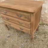 Small stripped oak chest of drawers