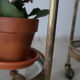 Pair of round old brass glass desserts