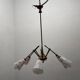 Italian Geometric Bronze chandelier 1950’s
