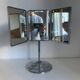 Vintage 1940s barber's triptych mirror with beveled base - 40 x 35 cm