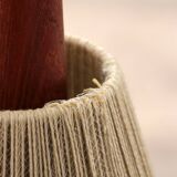 Vintage hanging lamp with two shades and teak, 1960s Sweden