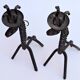 Paire de bougeoir Vintage fer forgé zoomorphe girafe