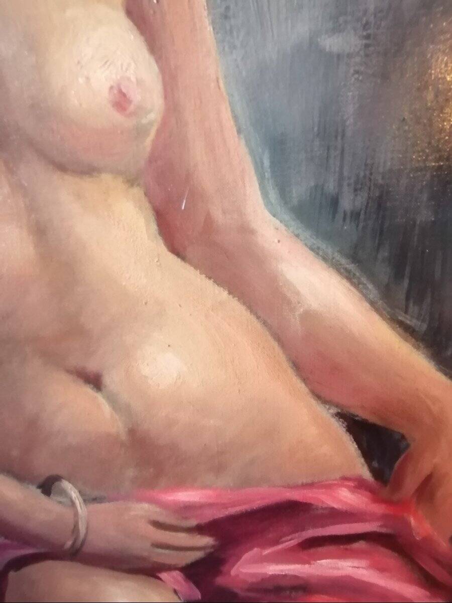 Femme nue Huile sur toile