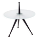 Table d'appoint tripode en hêtre et verre dans le style de Cesare Lacca, Italie, années 1980