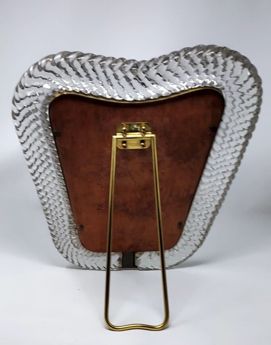 Table Mirror by Barovier & Toso, Murano Glass, Italy, 1940s