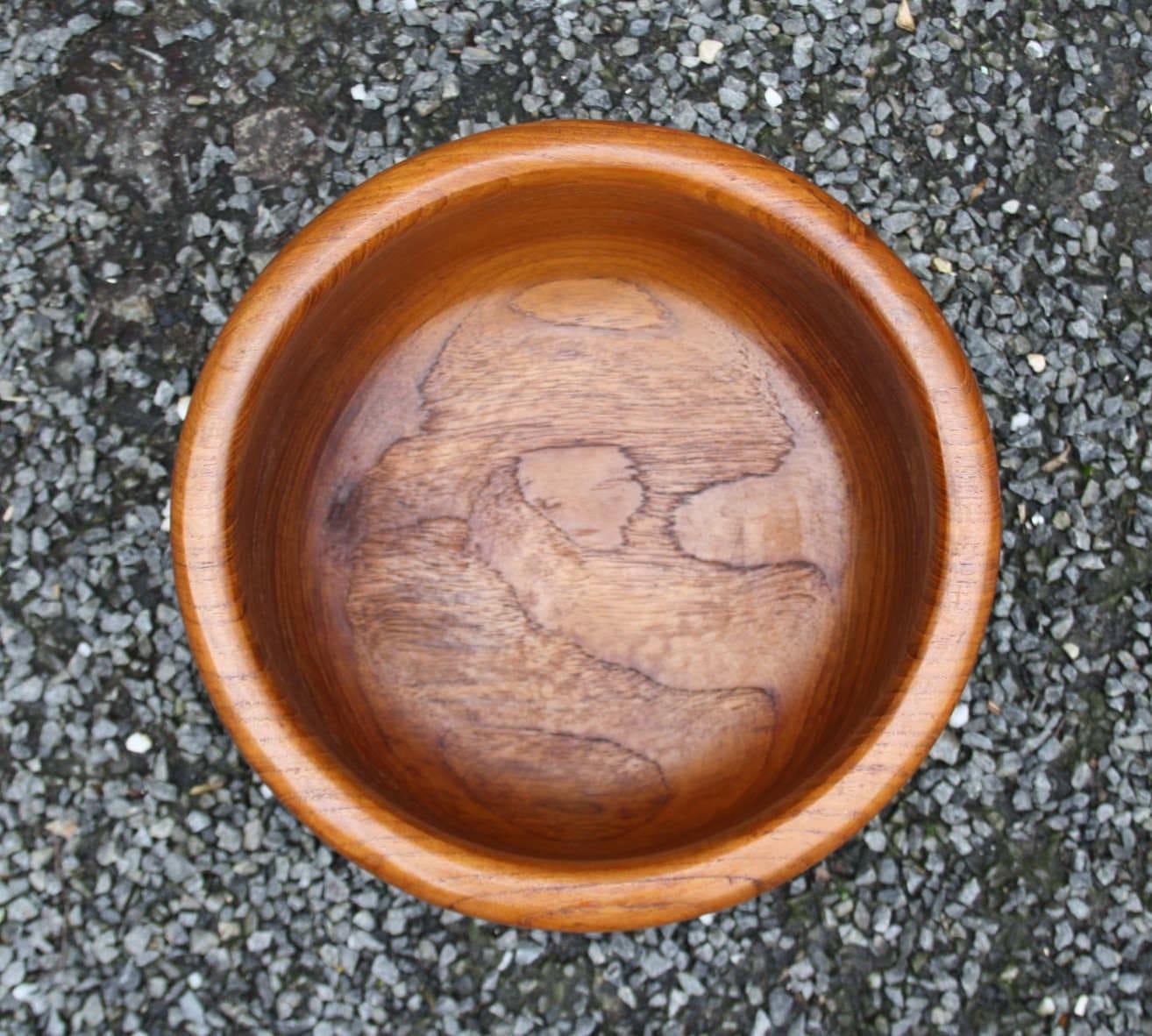 Salad bowl, vintage teak fruit cup