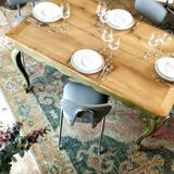 Olive green patinated table