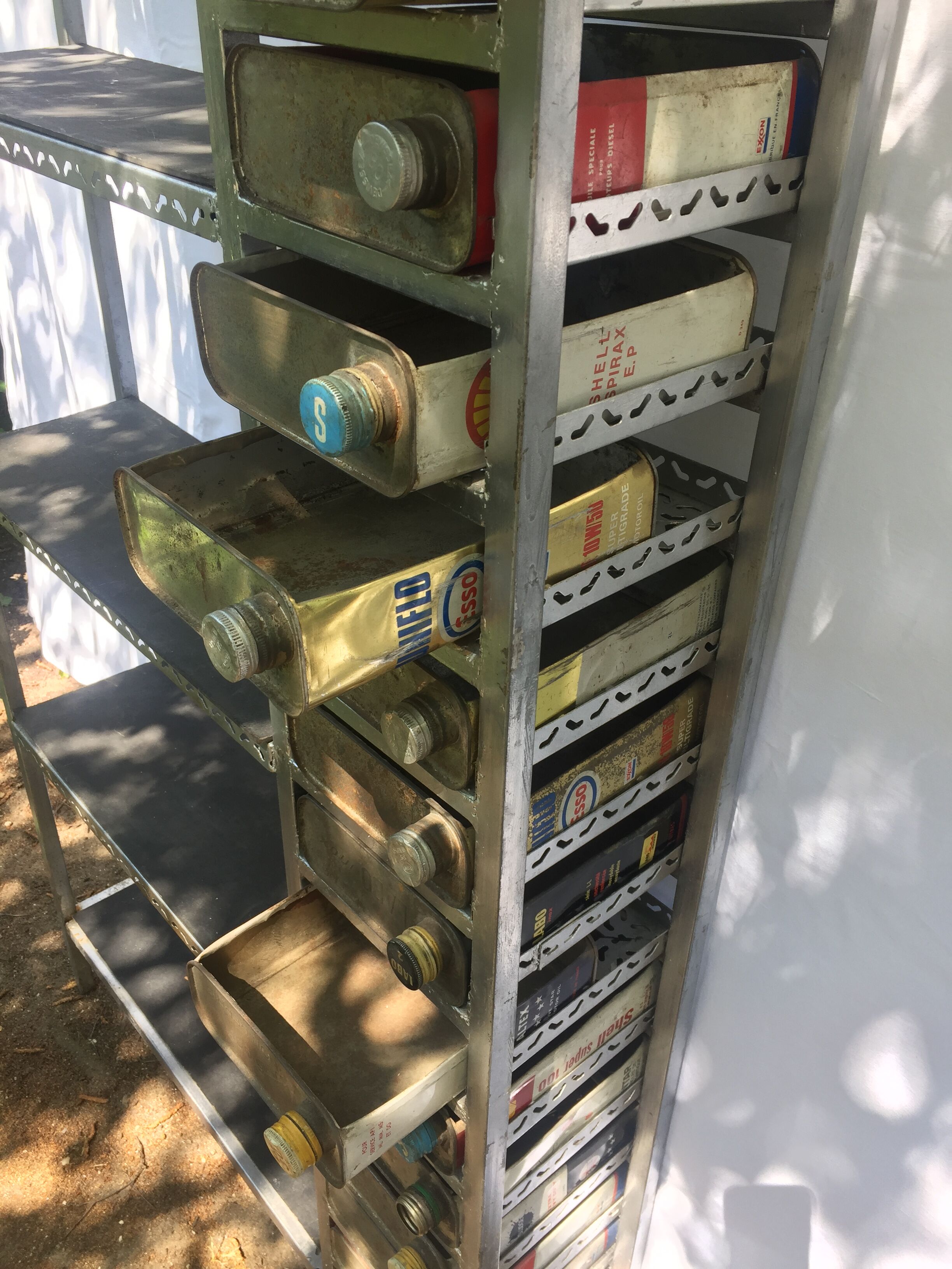 Shelves and industrial locker