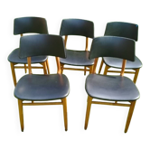 Lot de 5 chaises scandinaves
