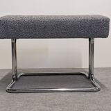 Pair of low stools or tubular ottomans Space Age, France circa 1970.