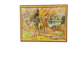 Original Swedish Oil on Panel – “Autumn Landscape” by Curt Selmer – Signed