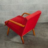 Pair of armchairs red Mier Topolcany 1960