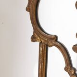 EARLY 20TH CENTURY BAROQUE-STYLE GOLDEN WOODEN WALL MIRROR
