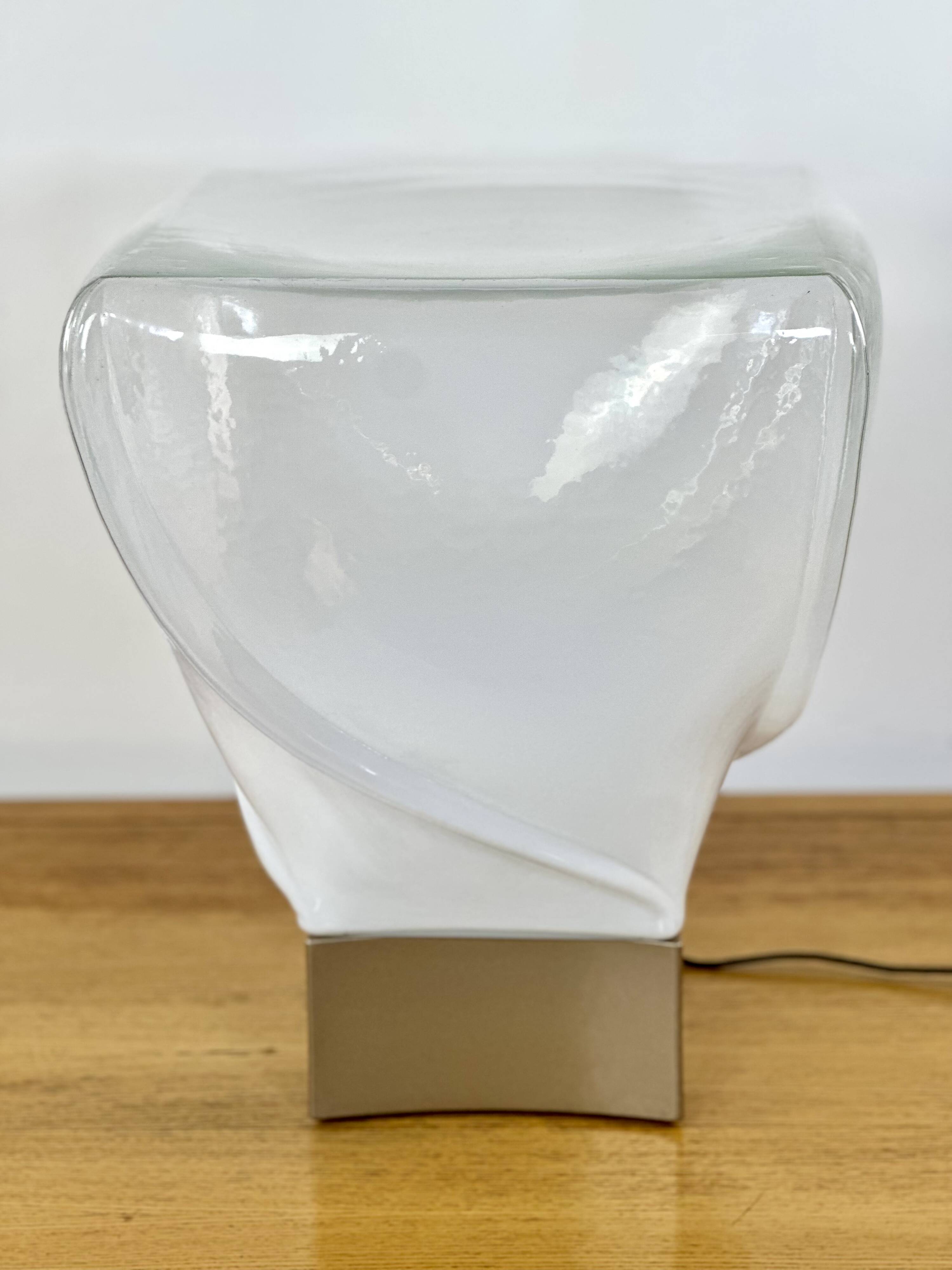 Murano blown glass lamp by Leucos 1970s