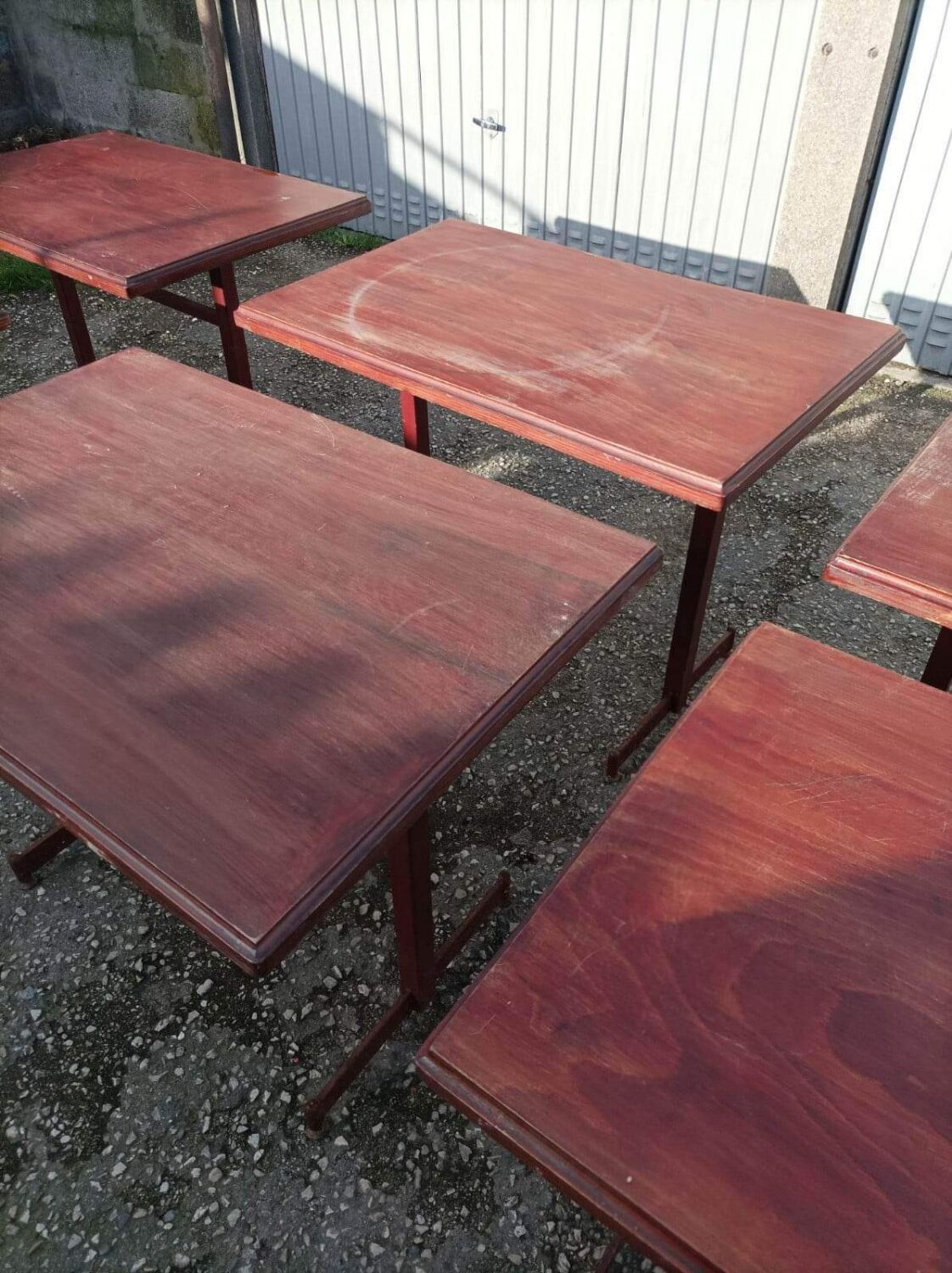 Bistro lot 9 tables and 16 chairs mahieu Jule bry
