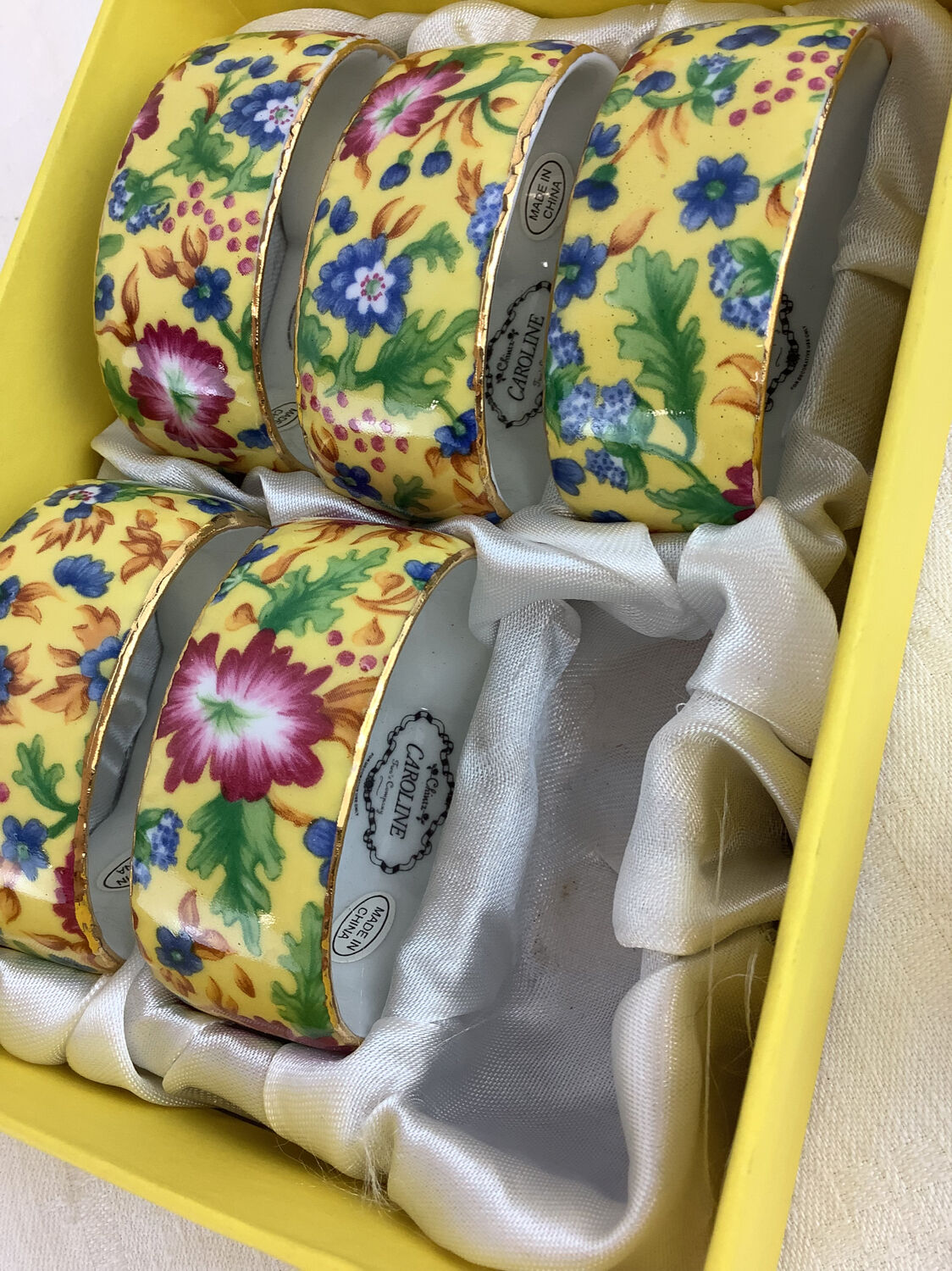 Coffret neuf de rond de serviettes