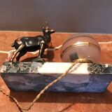 Very pretty art deco chamois table lamp