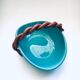 Vintage studio art pottery candy bowl by Alexandre De Wemmel, Belgium, 1950s.