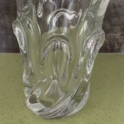 Old large giraffe vase with spikes, crystal, VANNES, Art Deco design, 35 cm.