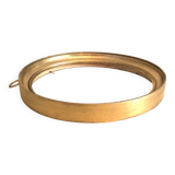 Round golden wood frame