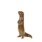 Valérie Courtet, Otter in chamotte and enameled stoneware. Contemporary work