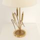 Brass table lamp adorned with wheat ears, 1970s, Italy.