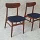 Pair of solid teak dining chairs, Denmark 1960s
