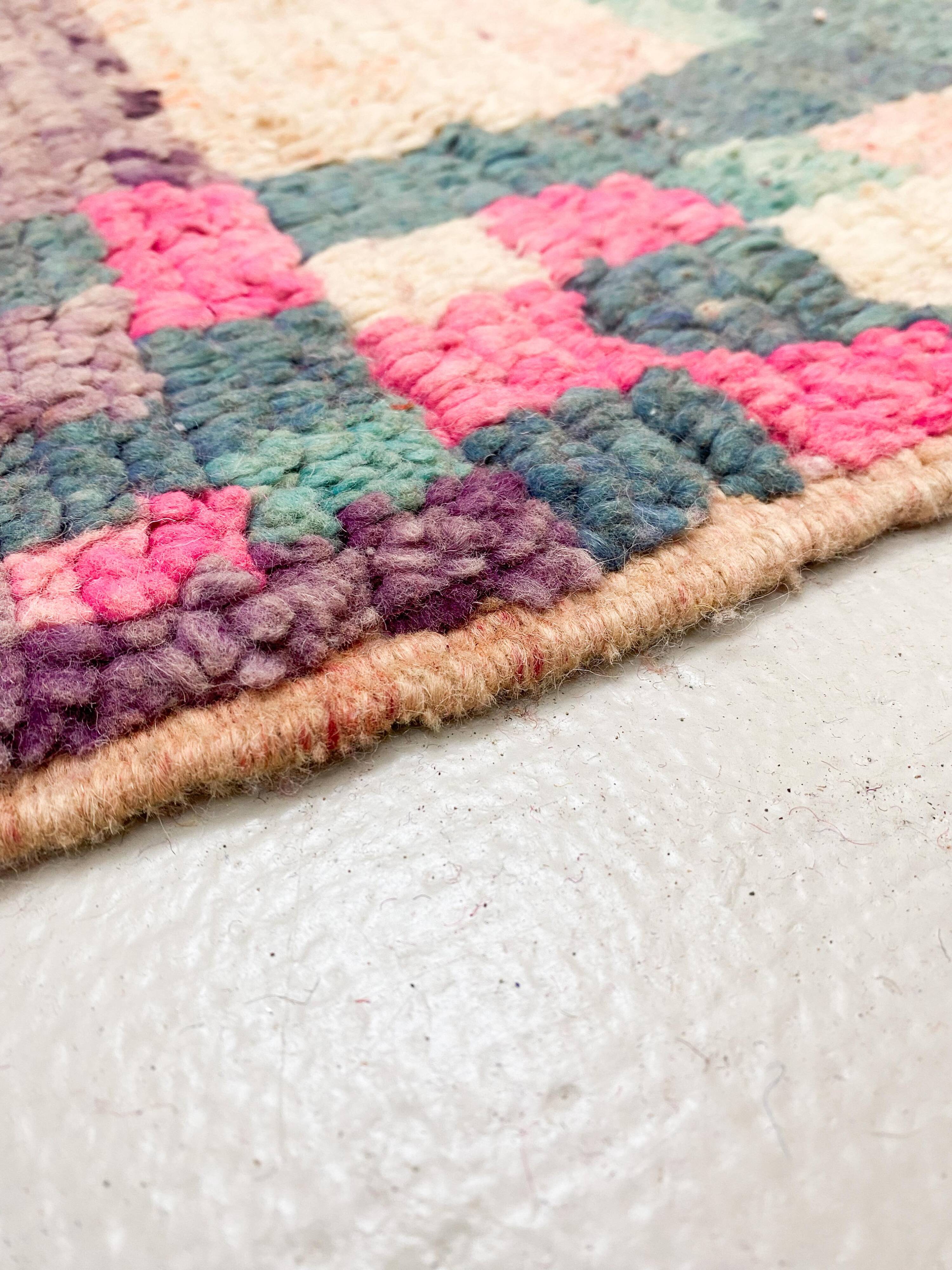 Moroccan Berber Boujaad rug with colorful patterns 2.61x1.57m