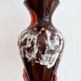 Handmade ceramic vase in "volcanic" style