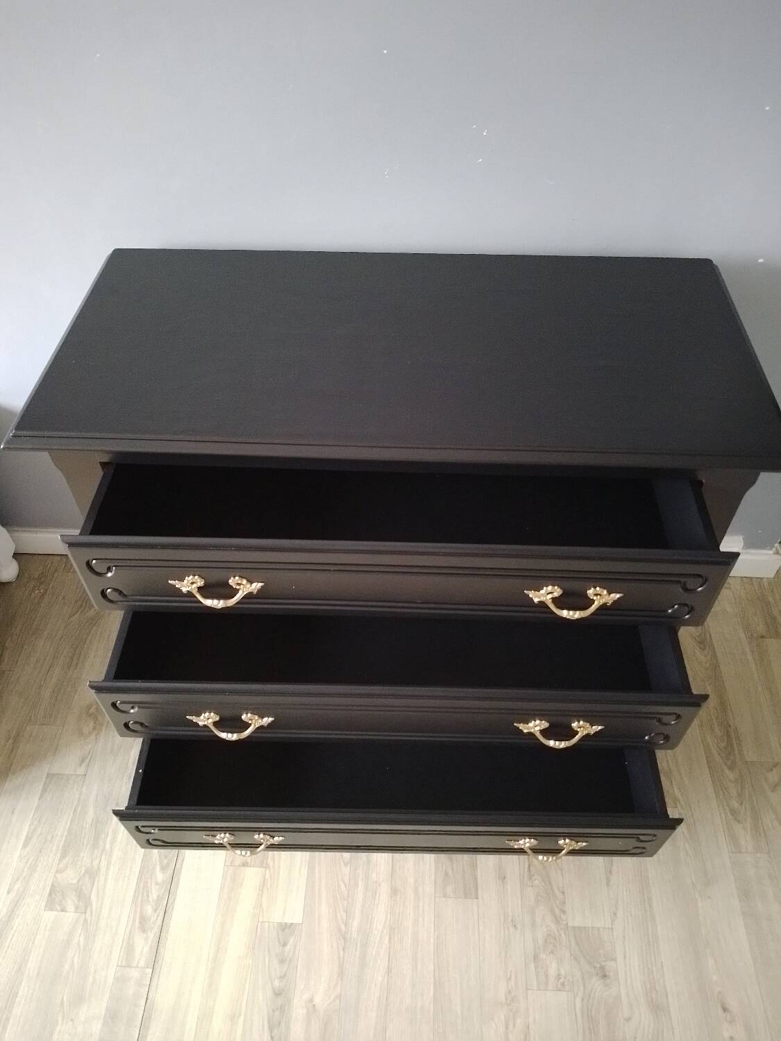 Restored chest in black