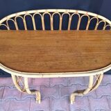 Vintage rattan console