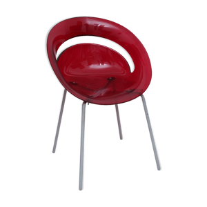 fauteuil vintage pléxi - rouge