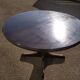 Round extendable wooden table - year 1960 - 110cm to 210cm