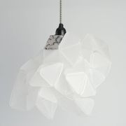 Labyrinth, Hazy, Artisan Light Sculpture with Protruding Fixture, By Republiken