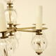 Lustre en laiton avec des ampoules en verre