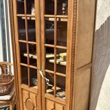 Vitrine art déco bois brut