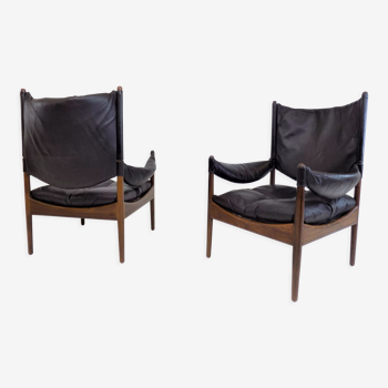 Ensemble de 2 fauteuils en cuir Modus pour Søren Willadsen, Kristian Vedel