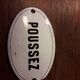 Enamelled plate: push