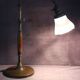 Vintage Brass And Glass Table Lamp, 1930s