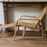 Rattan lounge chair