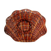 Corbeille osier en forme de coquillage
