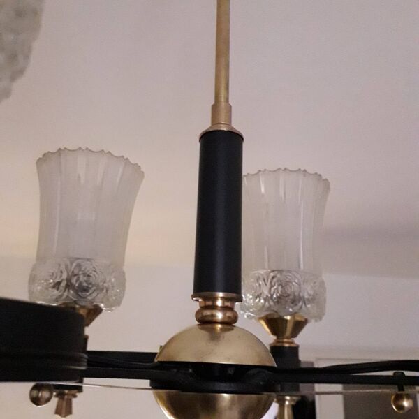 Lustre à 6 bras de lumière année 50/60